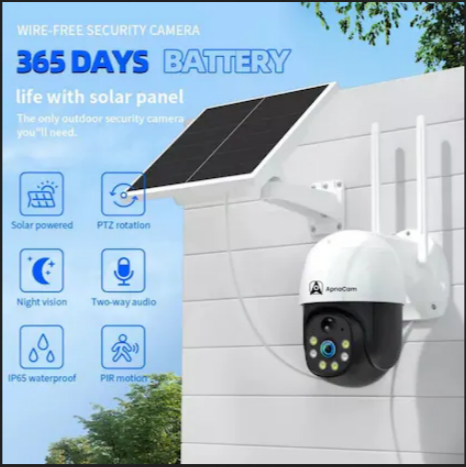 4G Sim-Supported PTZ IP Solar Outdoor Camera