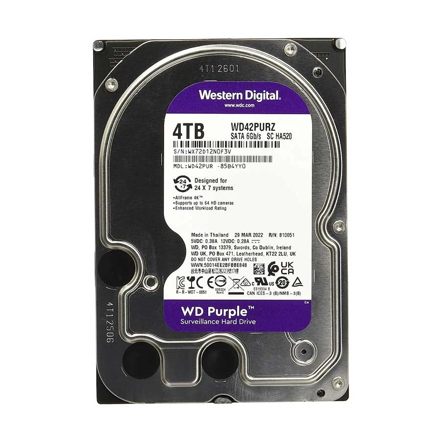 Western Digital 4TB Purple Surveillance HDD